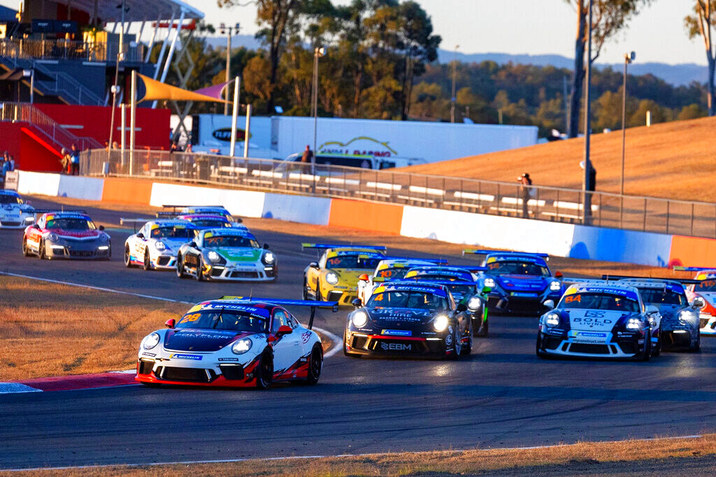 Ayrton Hodson #28 racing at Queensland Raceway 2024