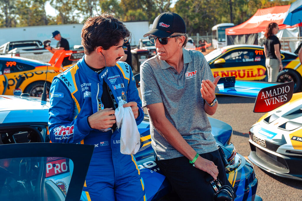 McElrea Racing drivers Lockie Bloxsom and Warren Luff at Hidden Valley Raceway 2024