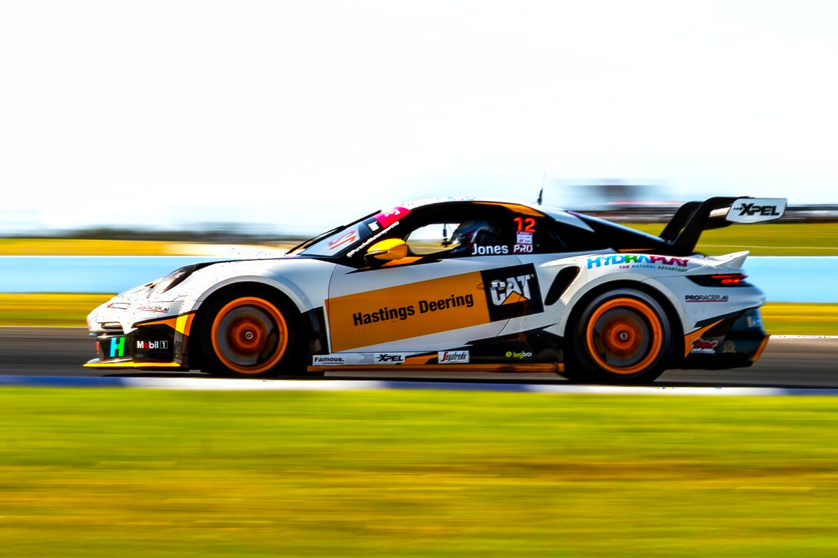 Harri Jones #12 racing at The Bend Motorsport Park 2026
