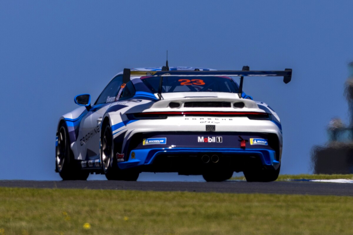 Lockie Bloxsom #23 racing at The Bend Motorsport Park 2026